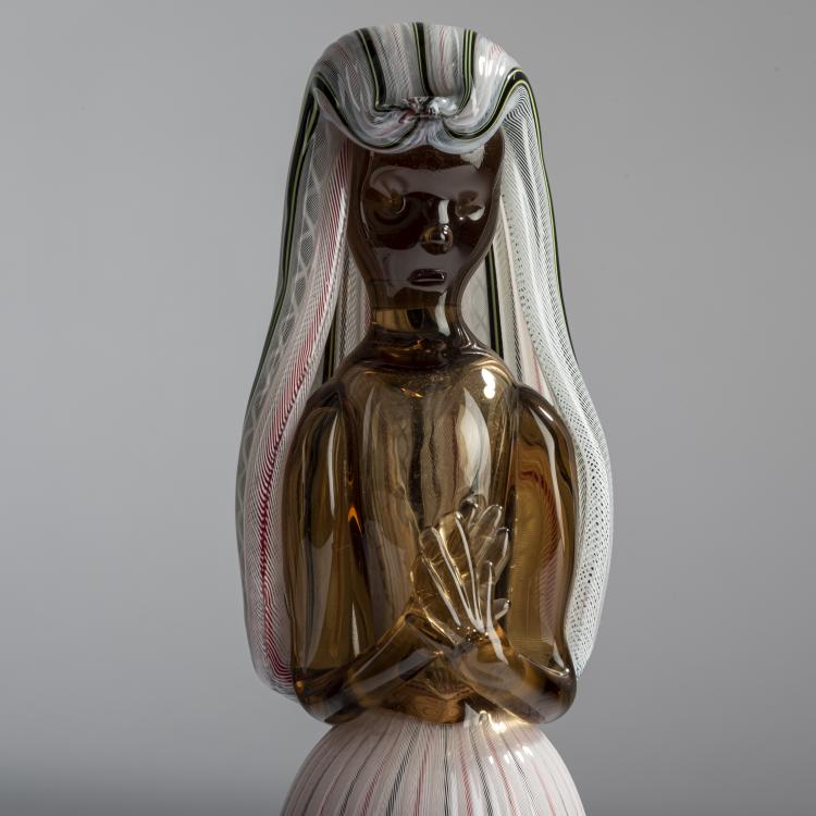 Bild 4 zu Objekt, Figure from the 'Costumi regionali' series, c. 1949, Fulvio Bianconi, Venini & C., Murano, 158C 820