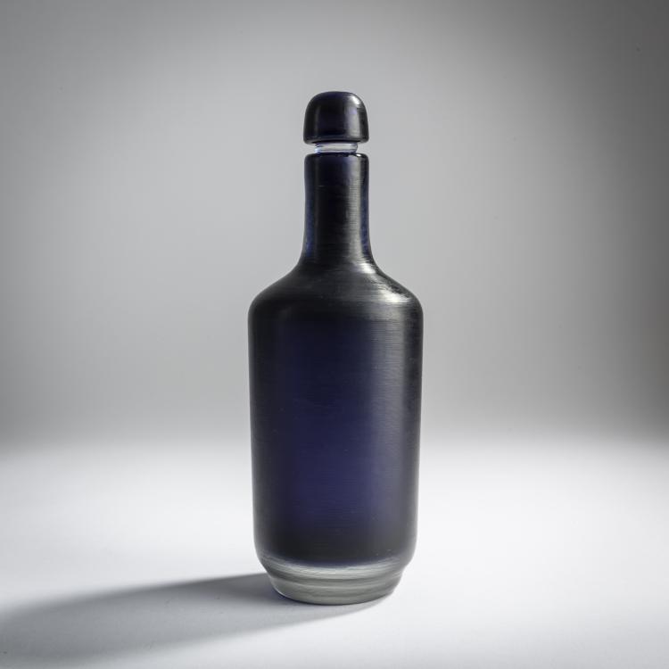 Hauptbild zu Objekt, 'Inciso' bottle with stopper, c. 1956, Paolo Venini, Venini & C., Murano, 158C 838