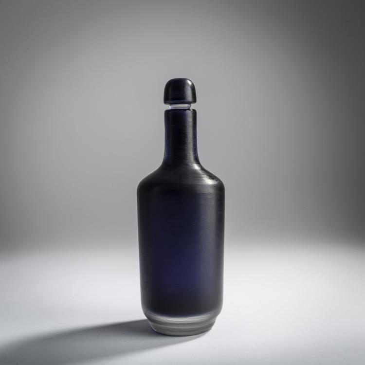 Bild 1 zu Objekt, 'Inciso' bottle with stopper, c. 1956, Paolo Venini, Venini & C., Murano, 158C 838