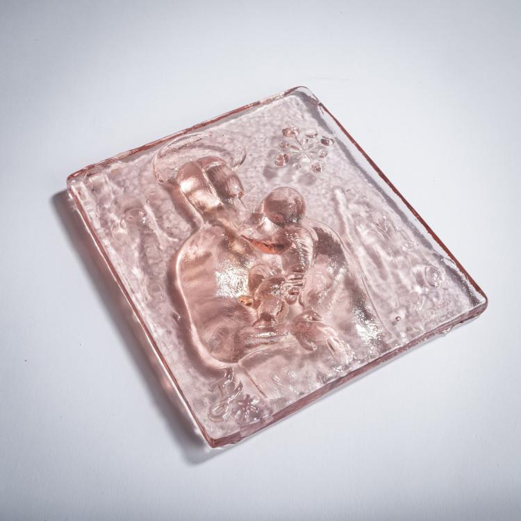 Bild 1 zu Objekt, Glass panel Mary with baby Jesus, c. 1960, Jean Cocteau, Fucina degli Angeli, Venedig; Egidio Costantini -, 158C 1007