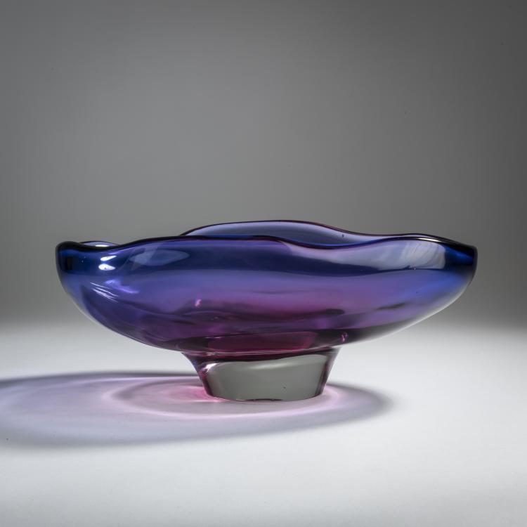 Hauptbild zu Objekt, 'Sommerso blu rubino' bowl, c. 1955, Flavio Poli, Seguso Vetri d'Arte, Murano, 158C 921
