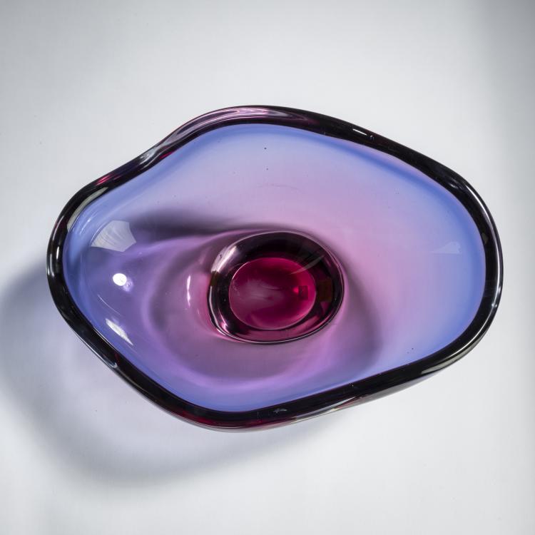 Bild 5 zu Objekt, 'Sommerso blu rubino' bowl, c. 1955, Flavio Poli, Seguso Vetri d'Arte, Murano, 158C 921