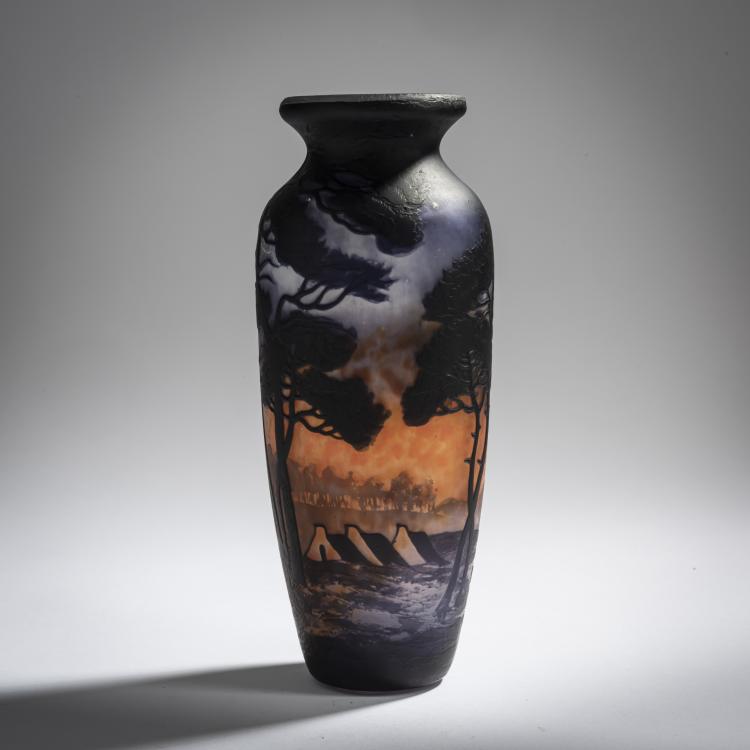 Hauptbild zu Objekt, Vase 'Paysage', um 1925, Muller Fr&egrave;res, Lun&eacute;ville, 159B 231