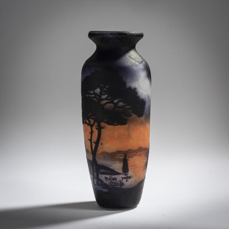 Bild 1 zu Objekt, Vase 'Paysage', um 1925, Muller Fr&egrave;res, Lun&eacute;ville, 159B 231