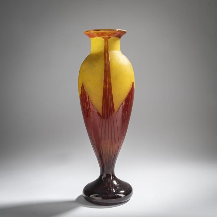 Hauptbild zu Objekt, Gro&szlig;e Vase 'Feuilles de Tabac', 1922-23, Charles Schneider, Schneider, Epinay-sur-Seine, 159B 258