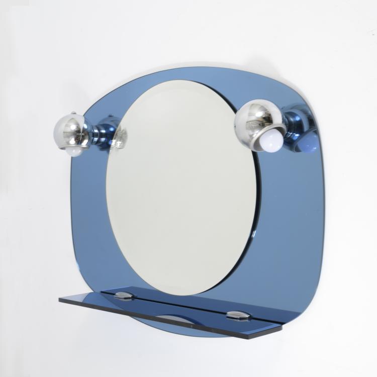 Hauptbild zu Objekt, Illuminated bathroom mirror, 1960s, Italien, 158A 145