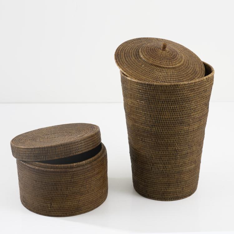 Bild 1 zu Objekt, 2 covered baskets, 1970s, Frankreich (zugeschrieben), 158B 527