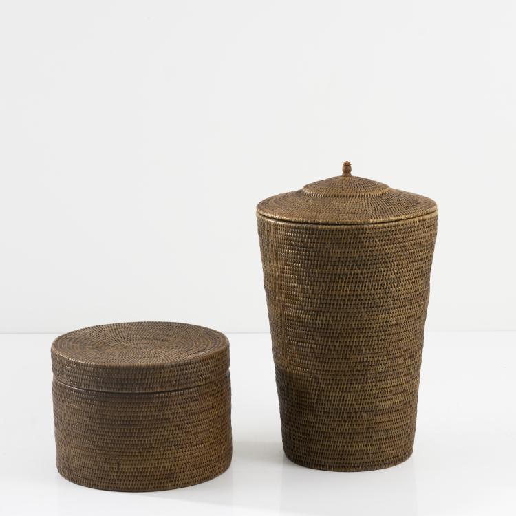 Bild 2 zu Objekt, 2 covered baskets, 1970s, Frankreich (zugeschrieben), 158B 527