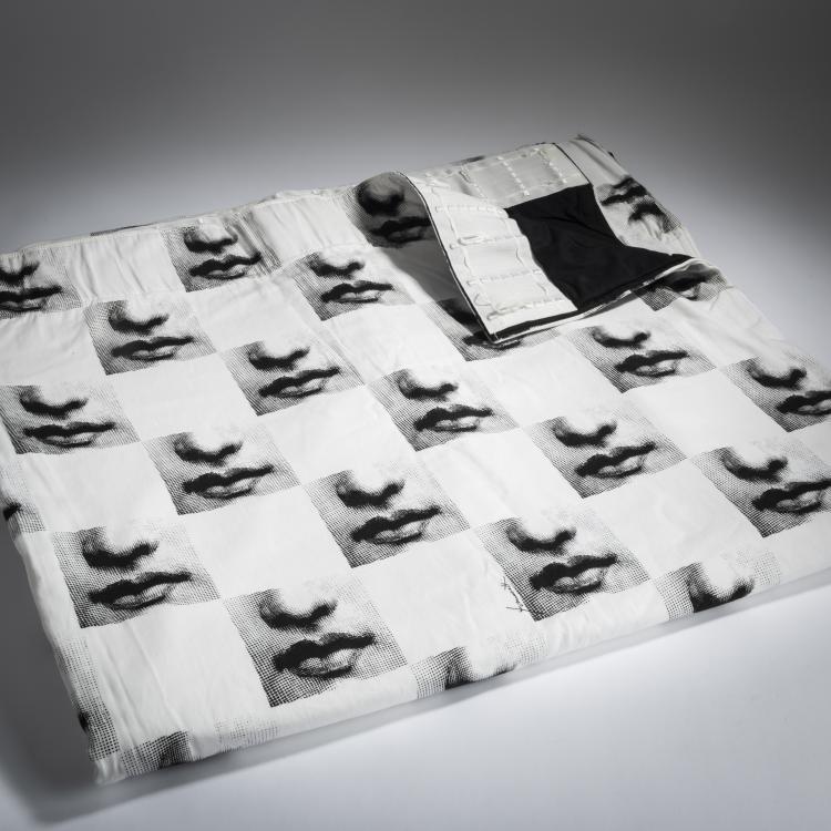 Hauptbild zu Objekt, Curtain made from Fornasetti fabric, 1990 / 2000s, Barnaba Fornasetti, Luciano Marcato, Thann, 158A 211