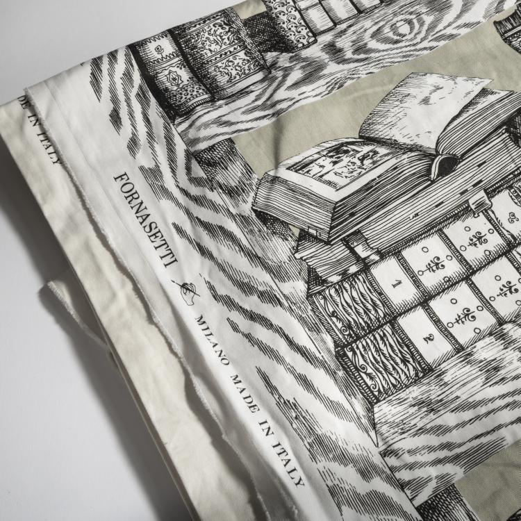 Bild 1 zu Objekt, 'Libreria' fabric, 1990 / 2000s, Barnaba Fornasetti, Luciano Marcato, Thann, 158A 212