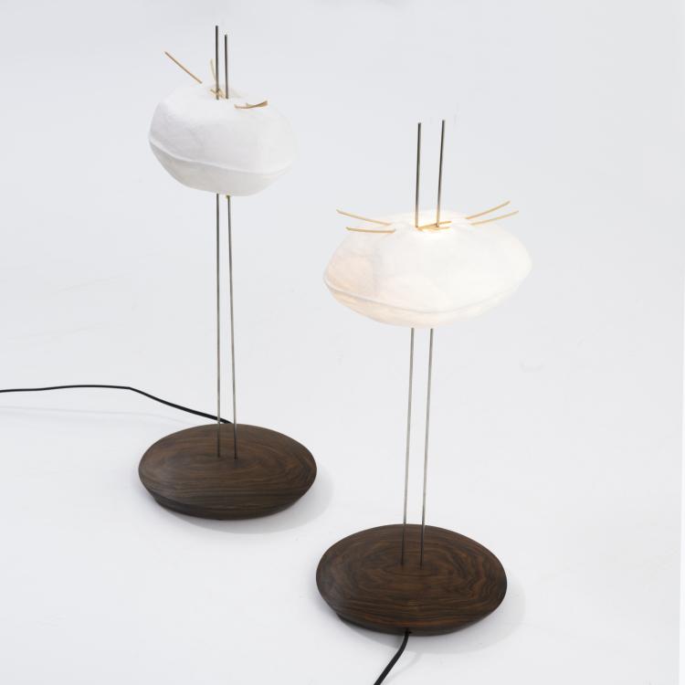 Hauptbild zu Objekt, 2 table lights 'Cocon suspendu', 2000/10, C&eacute;line Wright, C&eacute;line Wright, Paris, 158B 575