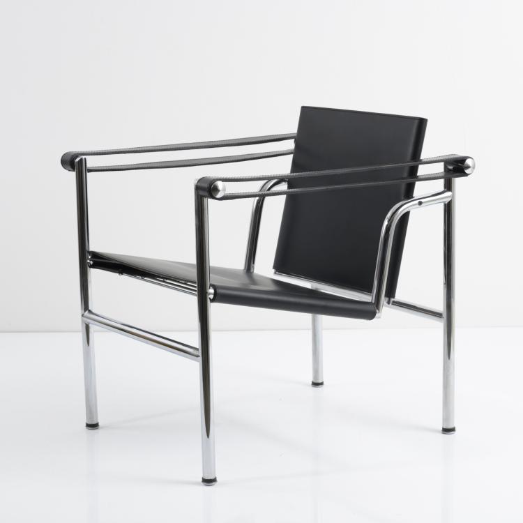 Hauptbild zu Objekt, 'LC 1' armchair, 1928, Pierre Jeanneret,Charlotte Perriand,Le Corbusier Charles-&Eacute;douard Jeanneret-Gris, Cassina, Mailand (zugeschrieben), 158B 348