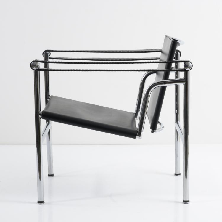 Bild 2 zu Objekt, 'LC 1' armchair, 1928, Pierre Jeanneret,Charlotte Perriand,Le Corbusier Charles-&Eacute;douard Jeanneret-Gris, Cassina, Mailand (zugeschrieben), 158B 348