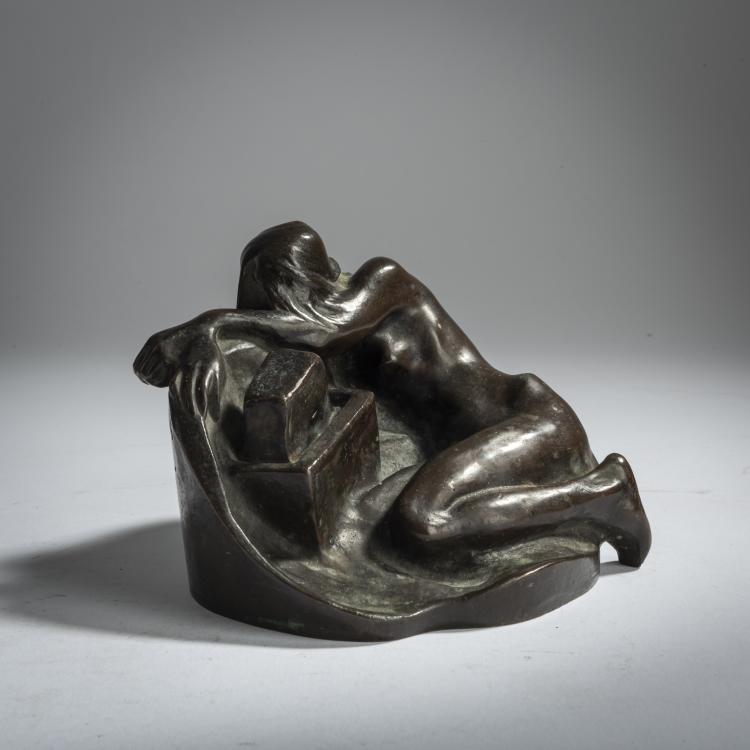 Hauptbild zu Objekt, Fig&uuml;rlicher Streichholzhalter, um 1900, Paul Du Bois, Petermann, Br&uuml;ssel, 159C 357