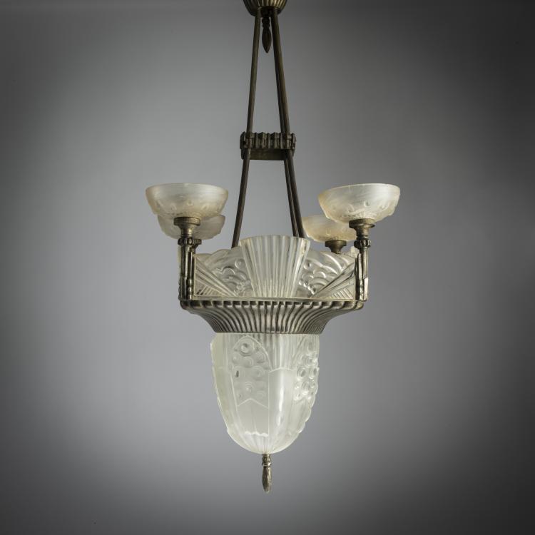 Hauptbild zu Objekt, Deckenleuchte, um 1930, Hettier & Vincent, Paris, 159B 215