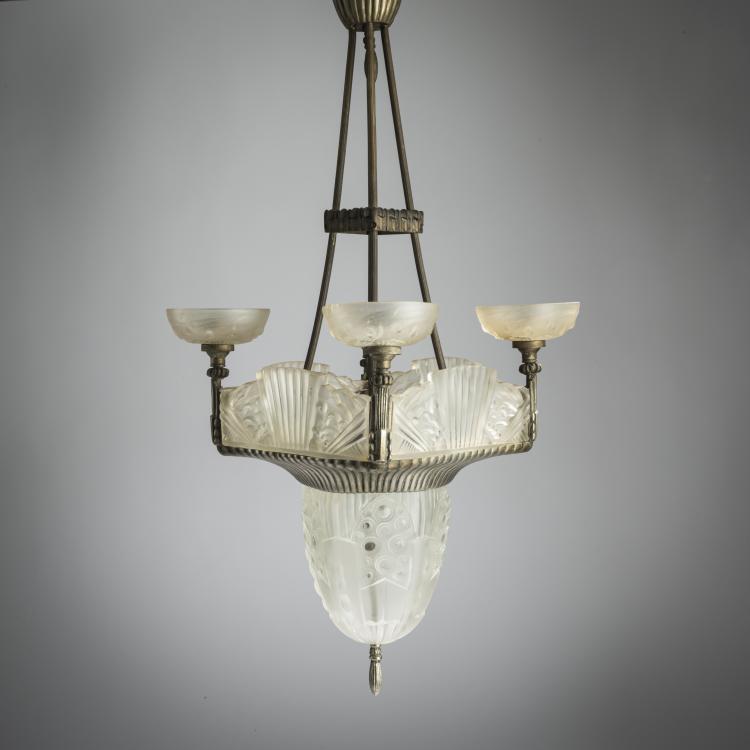 Bild 1 zu Objekt, Deckenleuchte, um 1930, Hettier & Vincent, Paris, 159B 215