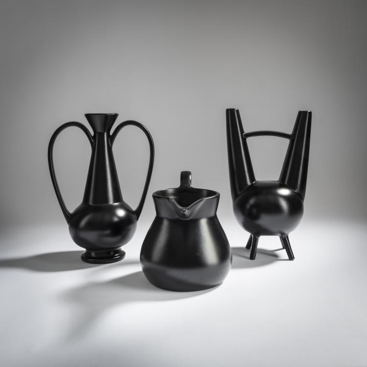 Hauptbild zu Objekt, 2 vases with handles and a 'Buccheri' jug, 1940, Gio Ponti, Rossi, Carlo Alberto, Gubboi, 158A 93