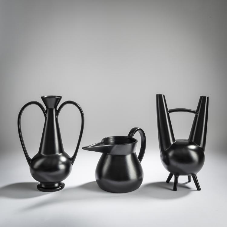 Bild 2 zu Objekt, 2 vases with handles and a 'Buccheri' jug, 1940, Gio Ponti, Rossi, Carlo Alberto, Gubboi, 158A 93