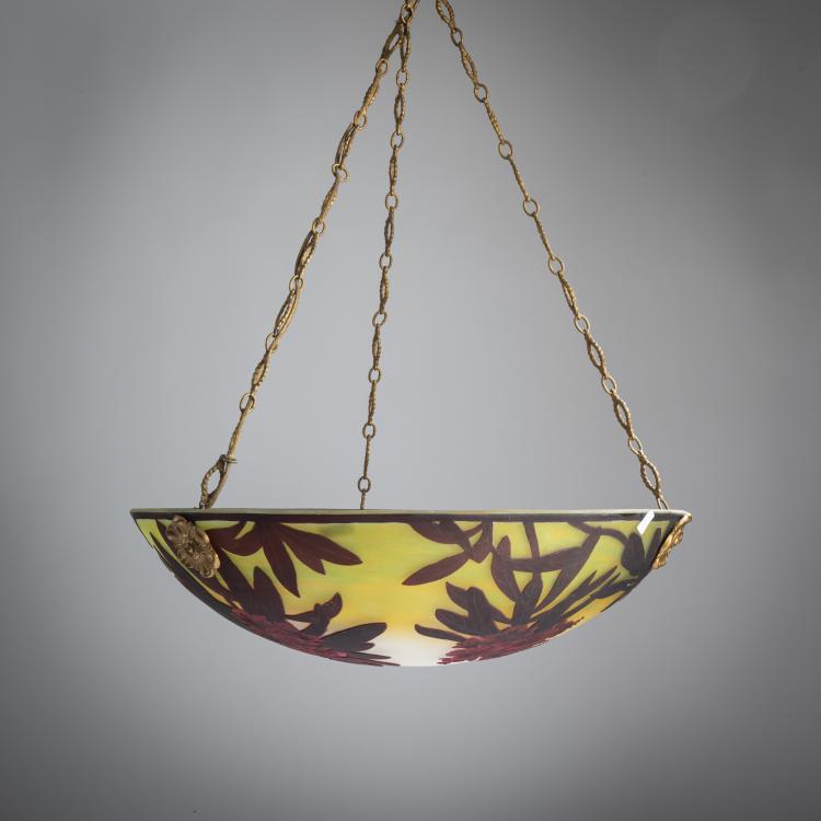 Hauptbild zu Objekt, Deckenleuchte, um 1925, Muller Fr&egrave;res, Lun&eacute;ville, 159B 232