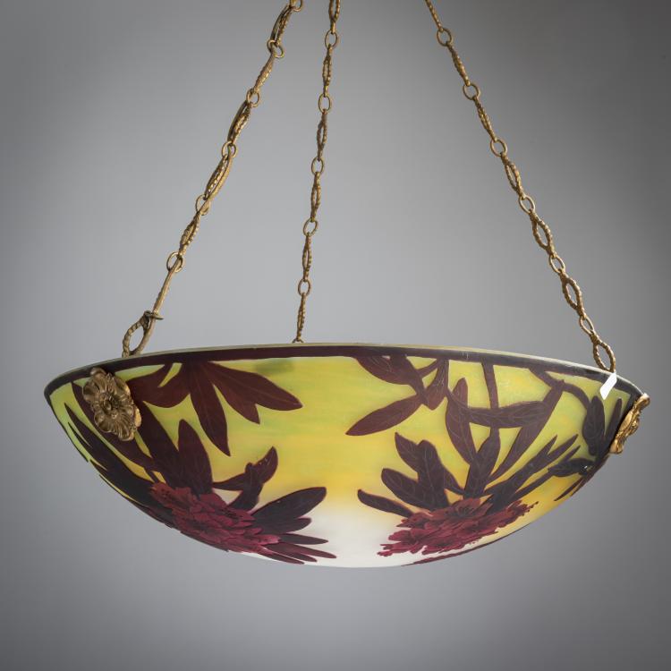 Bild 1 zu Objekt, Deckenleuchte, um 1925, Muller Fr&egrave;res, Lun&eacute;ville, 159B 232