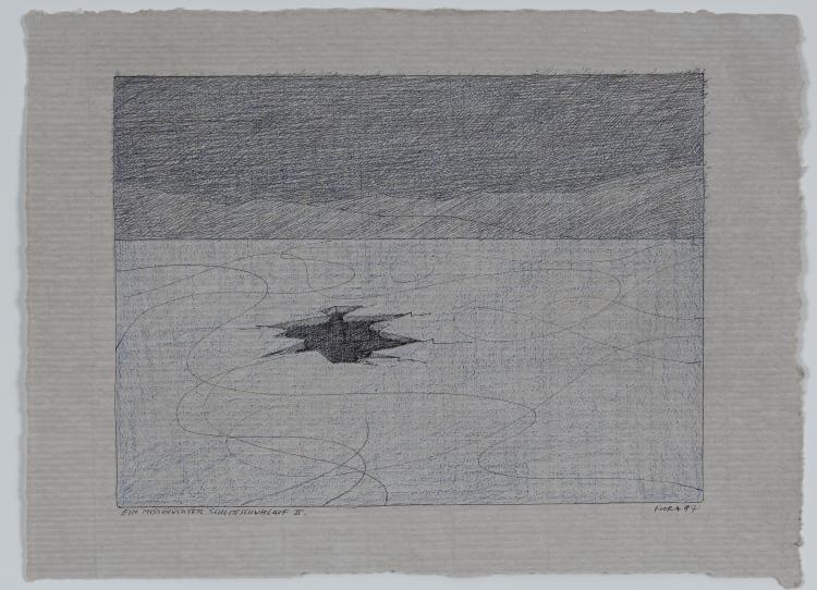 Hauptbild zu Objekt, 'Ein missgl&uuml;ckter Schlittschuhlauf II', 1997, Paul Flora, 160C 590