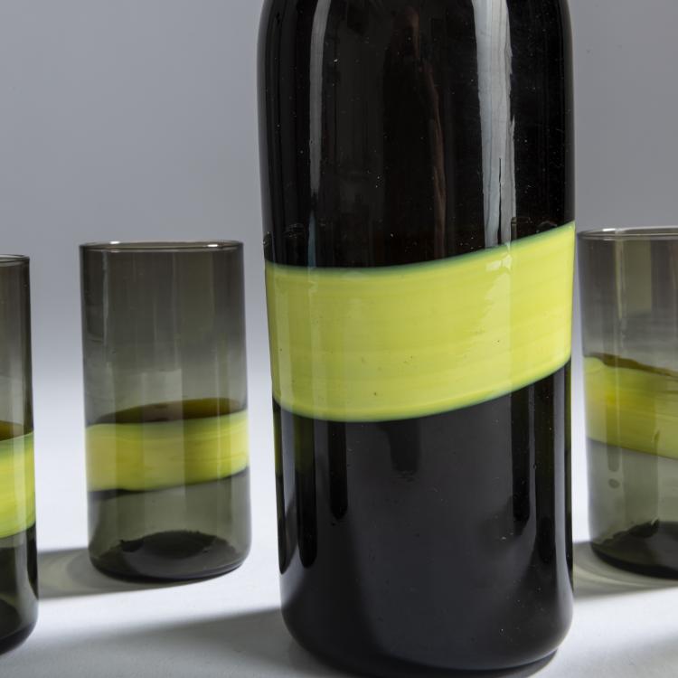 Bild 2 zu Objekt, 'A fasce' bottle with stopper and 6 cups, c. 1955, Fulvio Bianconi, Venini & C., Murano, 158C 835