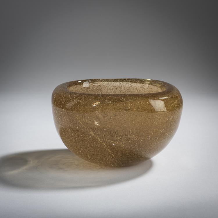 Bild 2 zu Objekt, 'Sommerso a bollicine' bowl, c. 1934, Carlo Scarpa, Venini & C., Murano, 158C 800