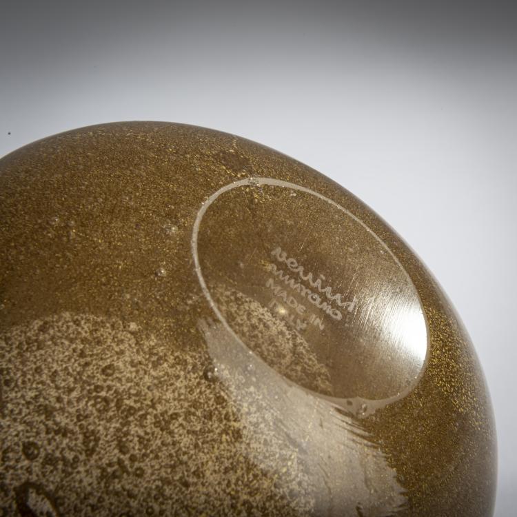 Bild 3 zu Objekt, 'Sommerso a bollicine' bowl, c. 1934, Carlo Scarpa, Venini & C., Murano, 158C 800