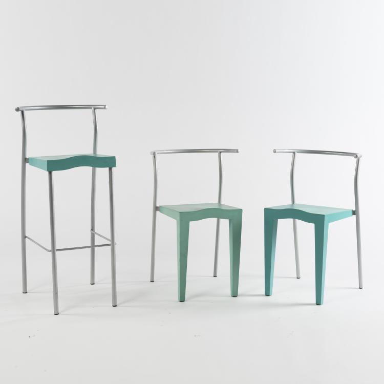 Bild 2 zu Objekt, 2 chairs and a stool 'Dr. Glob', 1990, Philippe Starck, Kartell, Mailand, 160B 352