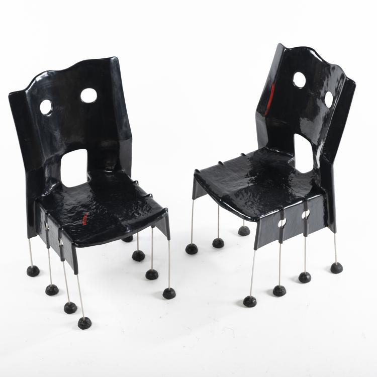 Hauptbild zu Objekt, Zwei St&uuml;hle 'Greene Street Chair', 1984, Gaetano Pesce, Vitra, Weil am Rhein, 160B 327