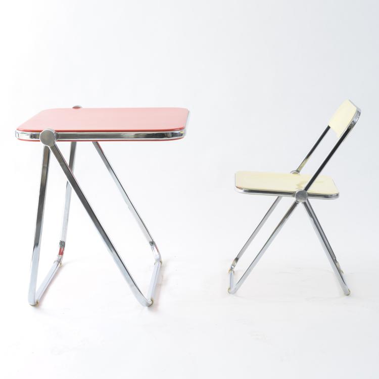 Bild 1 zu Objekt, Desk 'Platone', 1970 and chair 'Plia', 1969, Giancarlo Piretti, Anonima Castelli, Bologna, 158A 222