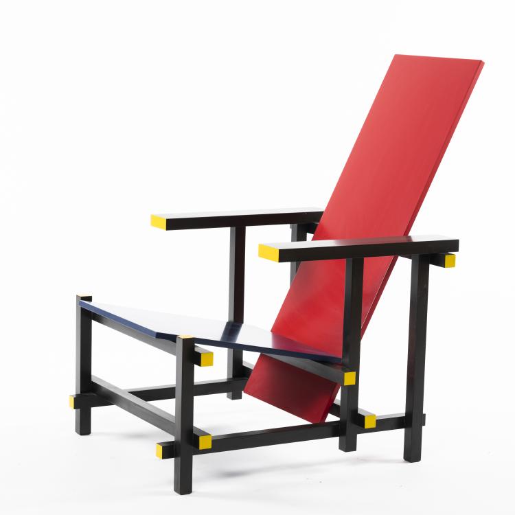 Hauptbild zu Objekt, 'Red and Blue' chair, 1918, Gerrit Rietveld, Cassina, Mailand (Reedition), 160B 178
