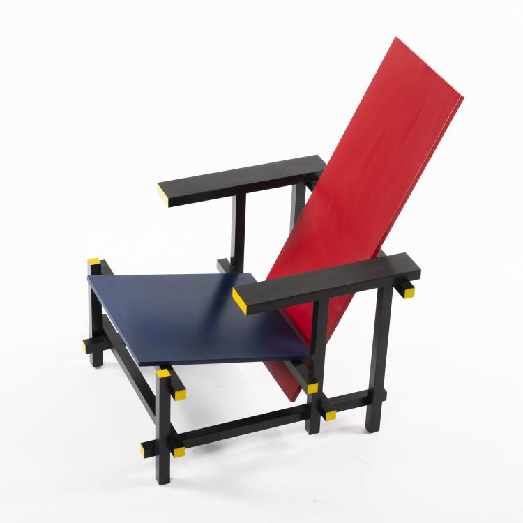 Bild 6 zu Objekt, 'Red and Blue' chair, 1918, Gerrit Rietveld, Cassina, Mailand (Reedition), 160B 178