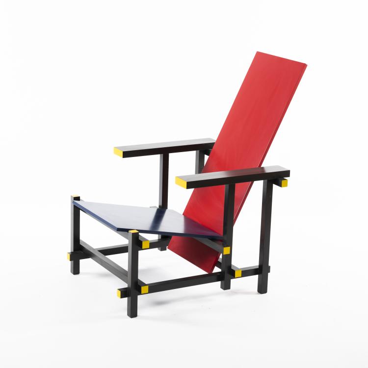 Bild 9 zu Objekt, 'Red and Blue' chair, 1918, Gerrit Rietveld, Cassina, Mailand (Reedition), 160B 178