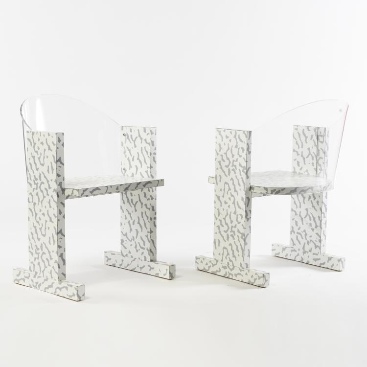 Hauptbild zu Objekt, 2 'Teodora' chairs, 1985, Ettore Sottsass, Vitra, Weil am Rhein, 160B 334