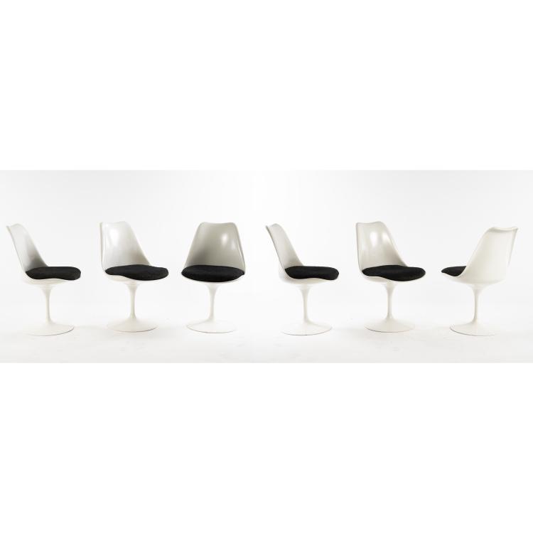 Hauptbild zu Objekt, 6 'Tulip' - '151' chairs, 1956, Eero Saarinen, Knoll International, New York, 160B 204