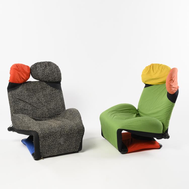 Bild 1 zu Objekt, 2 'Wink' easy chairs, 1980, Toshiyuki Kita, Cassina, Mailand, 160B 309