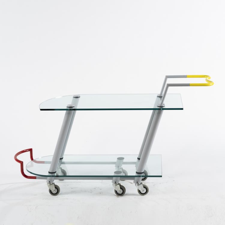 Hauptbild zu Objekt, 'Hilton' serving trolley, 1981, Javier Mariscal,Pepe Cort&eacute;s, Abet Laminati S.p.A., f&uuml;r Memphis, Mailand, 160B 314