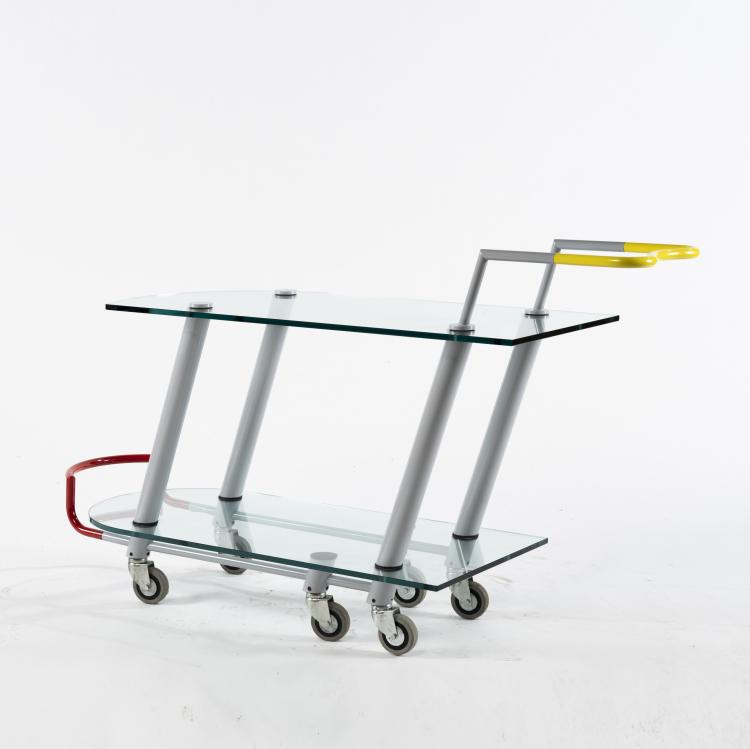 Bild 1 zu Objekt, 'Hilton' serving trolley, 1981, Javier Mariscal,Pepe Cort&eacute;s, Abet Laminati S.p.A., f&uuml;r Memphis, Mailand, 160B 314