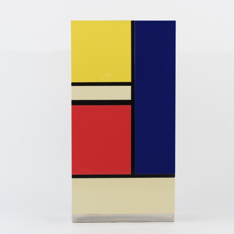 Bild 1 zu Objekt, Schrank 'Mondrian', 1976, Koni Ochsner, R&ouml;thlisberger Collection, G&uuml;mlingen, 160B 261