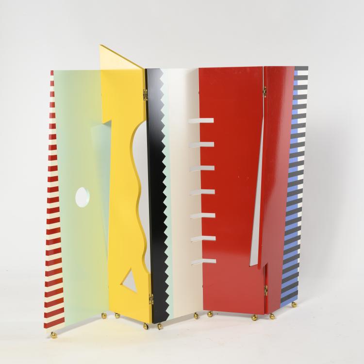 Hauptbild zu Objekt, Paravent 'Bagatelle', 1992, Dan Friedman, Driade, Mailand, 160B 404