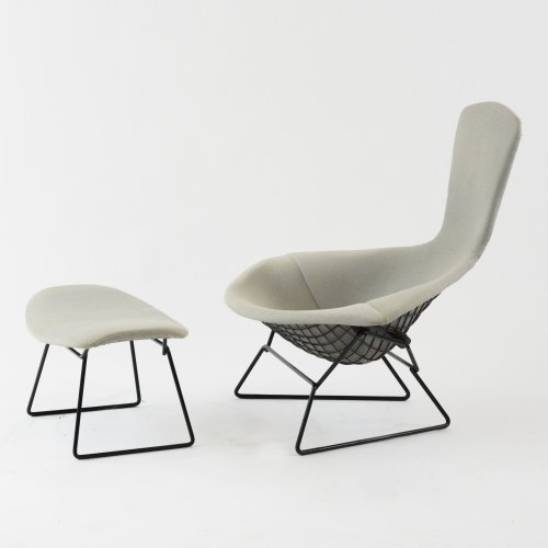 Sessel 'Bird chair' - '424' mit Ottoman '423', 1950