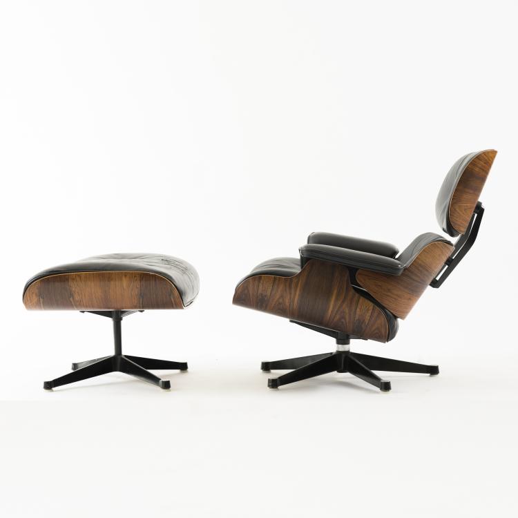 Hauptbild zu Objekt, Lounge chair '670' with Ottoman '671', 1956, Charles Eames,Ray Eames, Vitra, Weil am Rhein, 158B 416