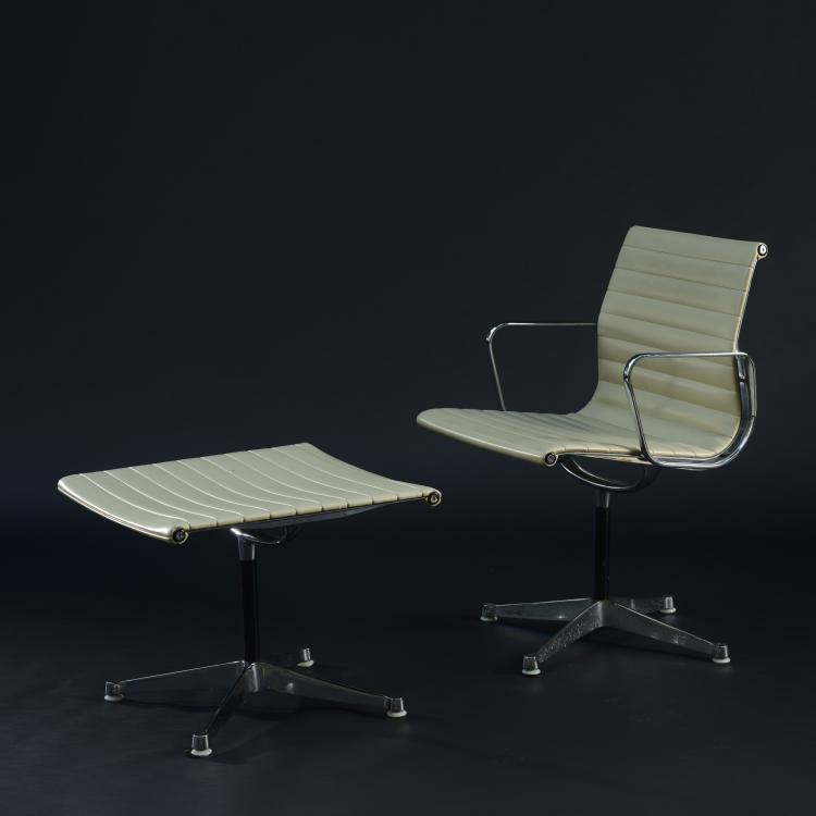 Hauptbild zu Objekt, 'Aluminum Group' chair with stool, 1958, Charles Eames, Miller, Herman, Zeeland, 158B 422