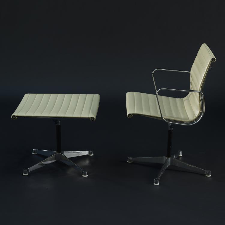 Bild 1 zu Objekt, 'Aluminum Group' chair with stool, 1958, Charles Eames, Miller, Herman, Zeeland, 158B 422