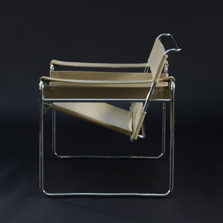 Bild 1 zu Objekt, 'B3' - 'Wassily' lounge chair, 1925, Marcel Breuer, Knoll International (zugeschrieben),, 158B 338