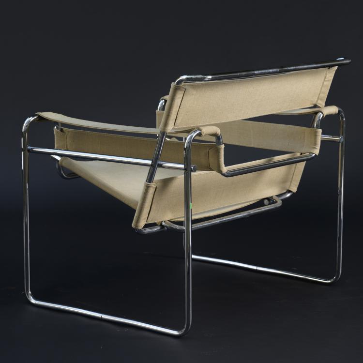 Bild 2 zu Objekt, 'B3' - 'Wassily' lounge chair, 1925, Marcel Breuer, Knoll International (zugeschrieben),, 158B 338