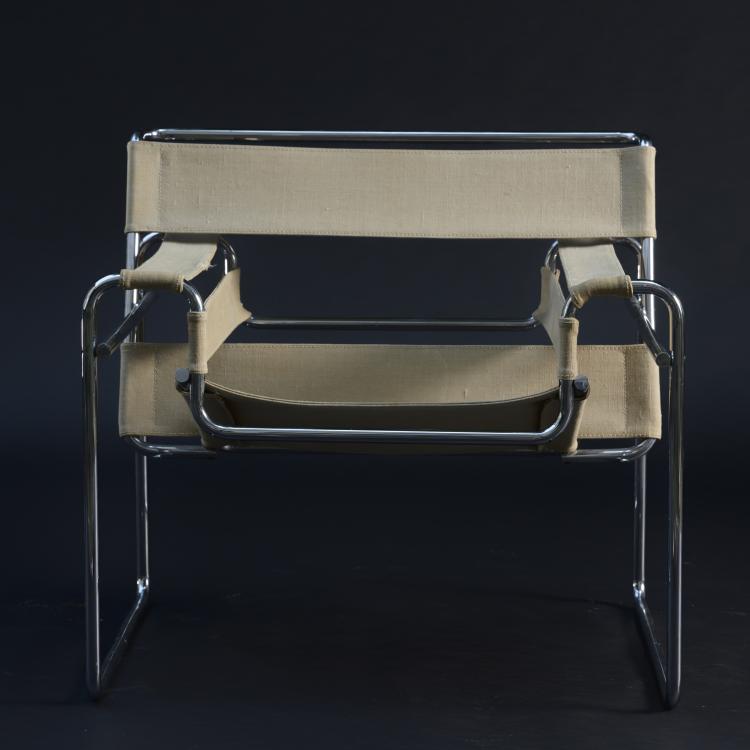 Bild 3 zu Objekt, 'B3' - 'Wassily' lounge chair, 1925, Marcel Breuer, Knoll International (zugeschrieben),, 158B 338