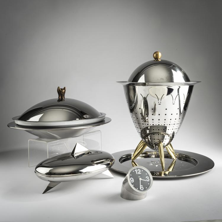 Hauptbild zu Objekt, Konvolut von K&uuml;chenutensilien, 1990er Jahre, Pio Manz&ugrave;,Alessandro Mendini,Philippe Starck, Alessi, Crusinallo, 160B 383