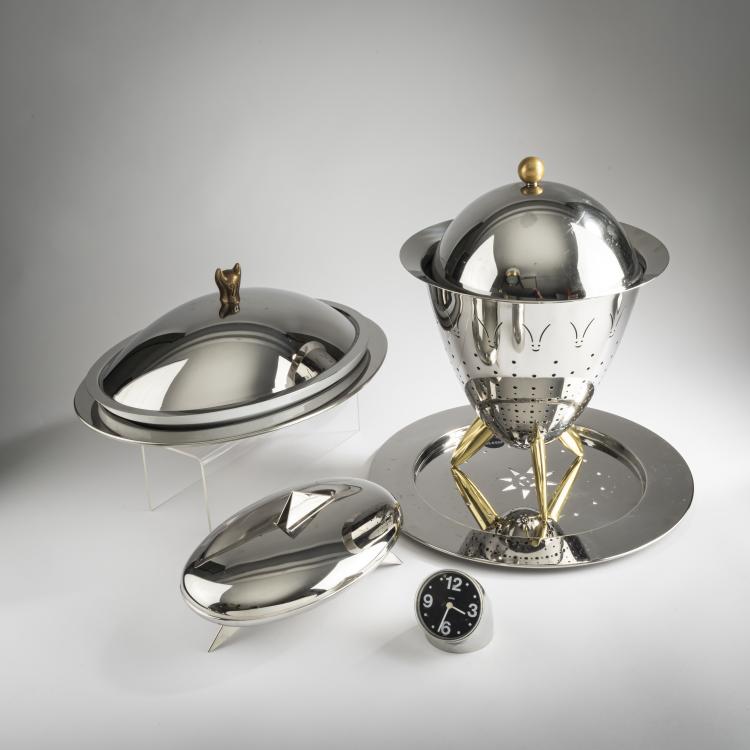 Bild 1 zu Objekt, Konvolut von K&uuml;chenutensilien, 1990er Jahre, Pio Manz&ugrave;,Alessandro Mendini,Philippe Starck, Alessi, Crusinallo, 160B 383